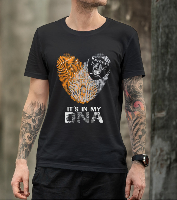 Raiders It's In My DNA Fingerprint Heart T-Shirt