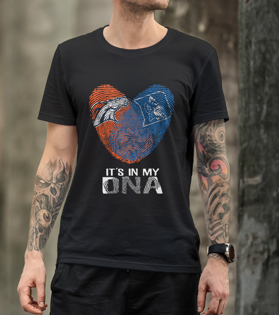 Broncos Duke Heart Fingerprint It's In My DNA T-Shirt