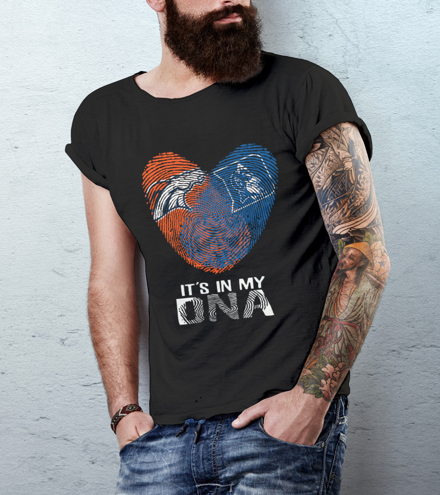 Broncos Duke Heart Fingerprint It's In My DNA T-Shirt