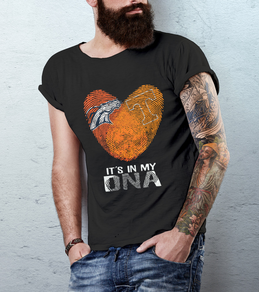 Broncos Tennessee It's In My DNA Fingerprint Heart T-Shirt
