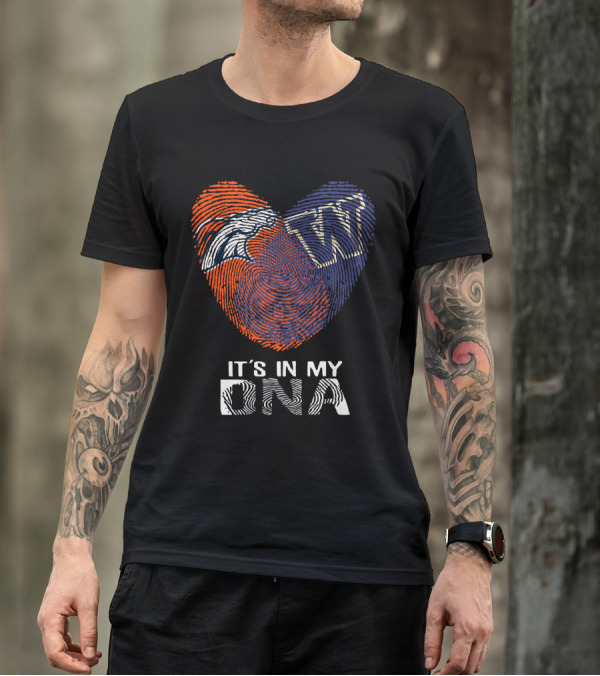 Broncos Logo W Fingerprint It's In My DNA T-Shirt