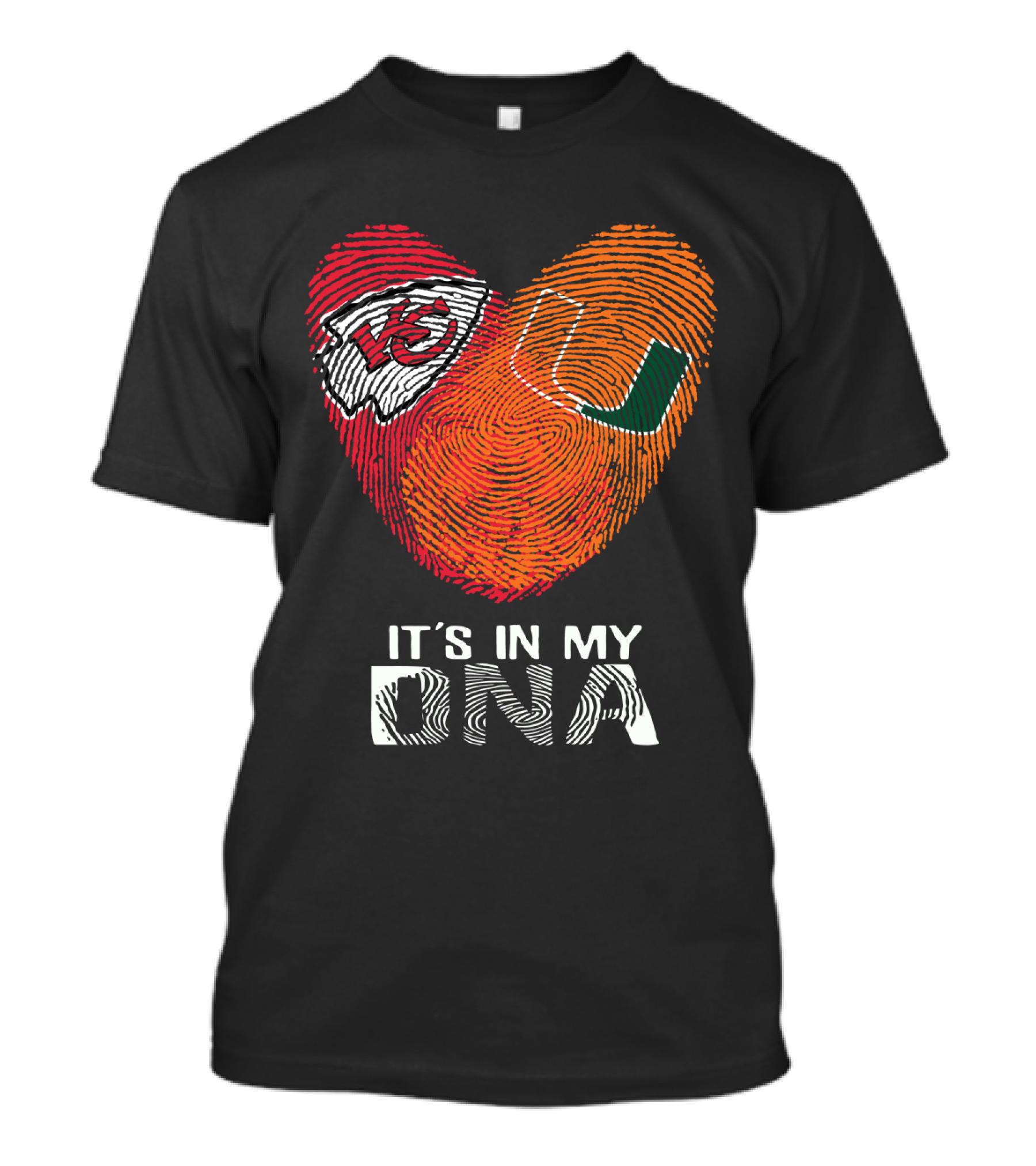 Kansas City Chiefs Miami Hurricanes It's In My DNA T-Shirt