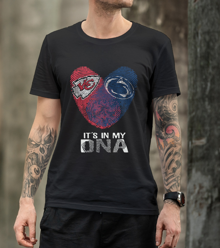 Kansas City Chiefs Penn State It's In My Dna Fingerprint T-Shirt
