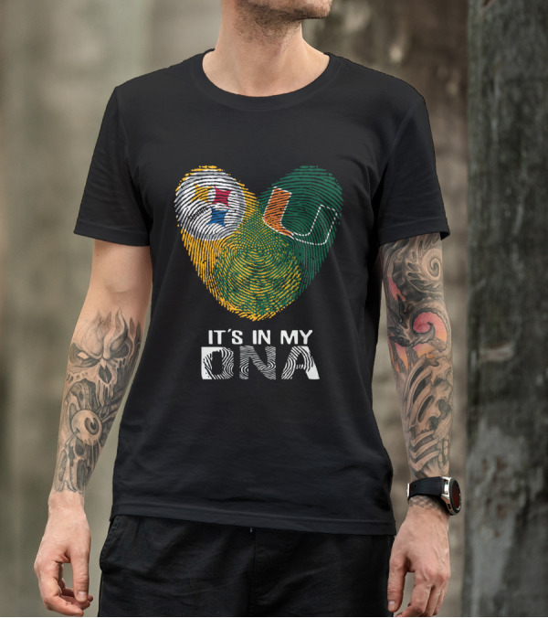 Steelers Hurricanes It's In My DNA Fingerprint T-Shirt