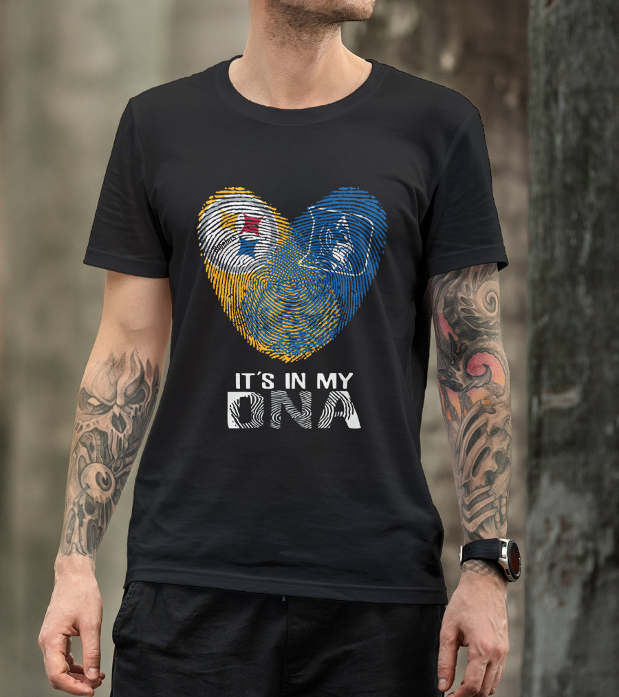 Steelers Duke It's In My DNA Fingerprint Heart T-Shirt