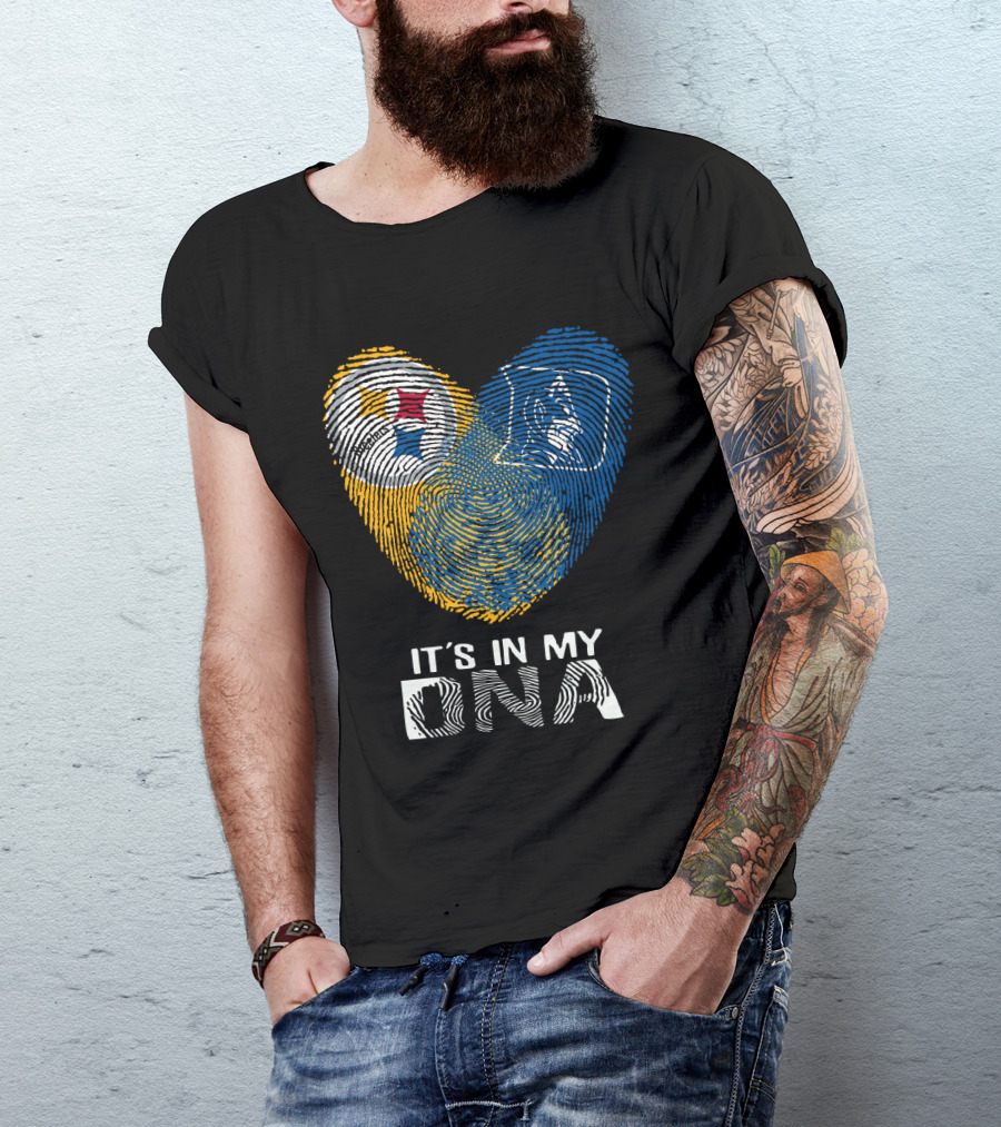 Steelers Duke It's In My DNA Fingerprint Heart T-Shirt