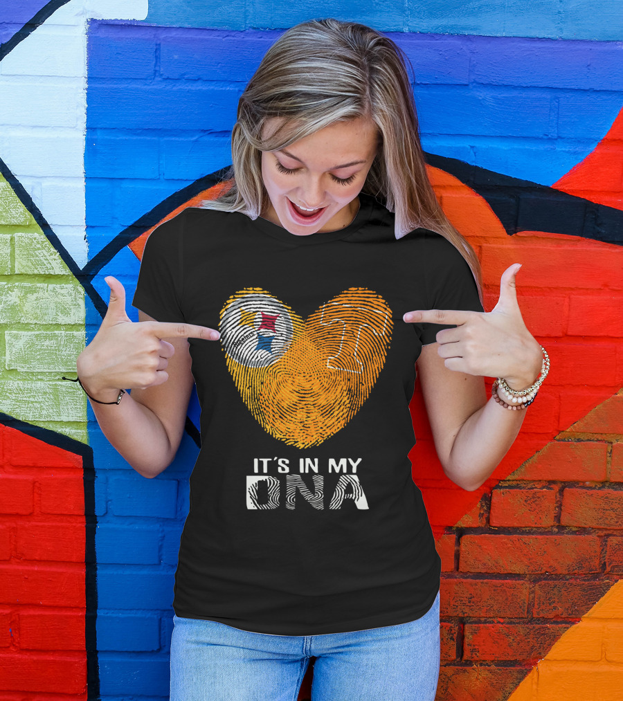 Steelers Tennessee It's In My DNA Fingerprint Heart T-Shirt