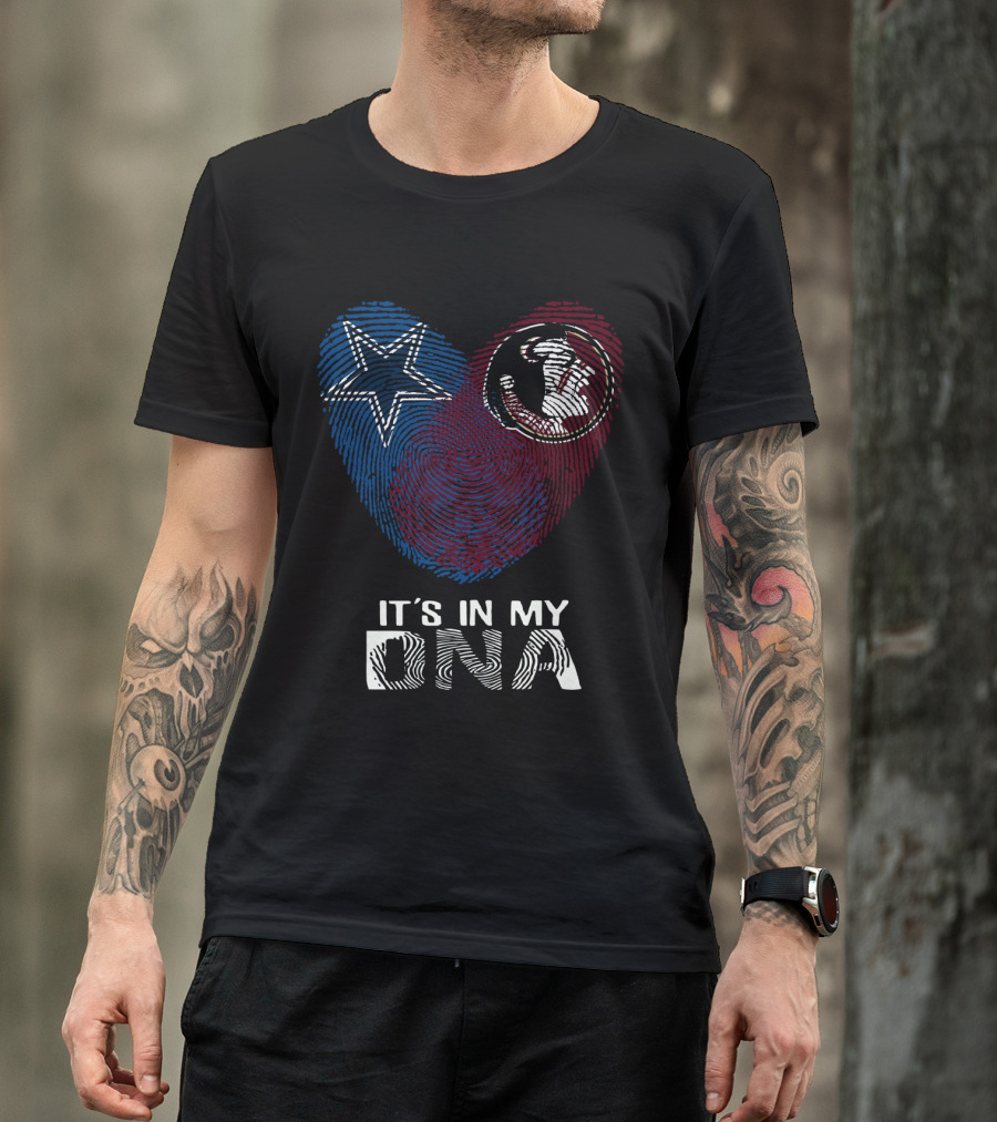 Cowboys Noles It's In My DNA Star And Seminole Emblems T-Shirt