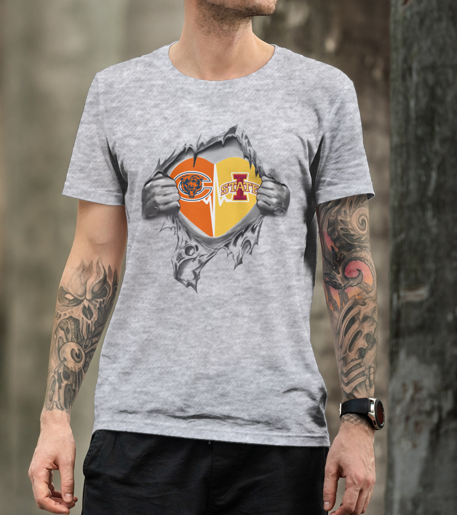Bears Iowa State Heart Logo Football Fan T-Shirt