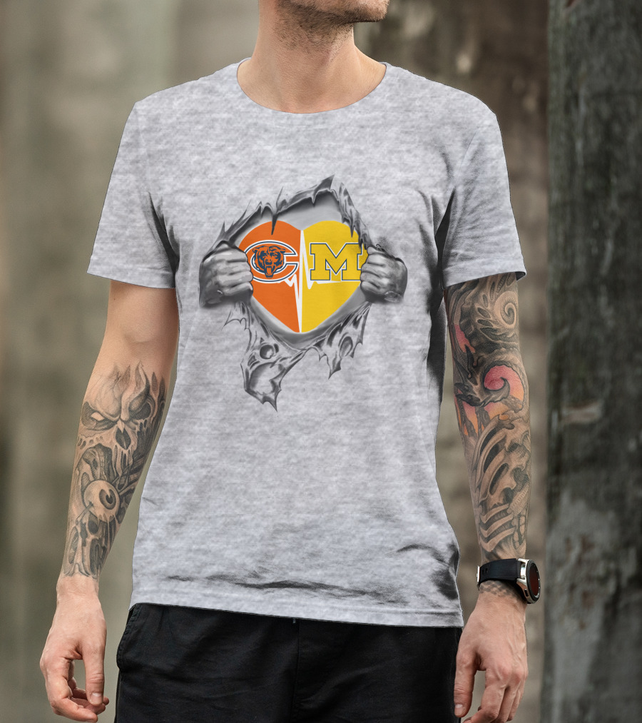 Bears Michigan Heart T-Shirt