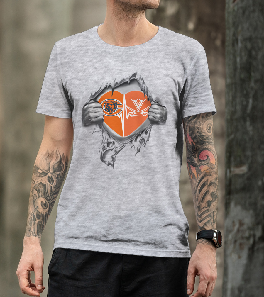 Bears Cavaliers Heartbeat Passion T-Shirt