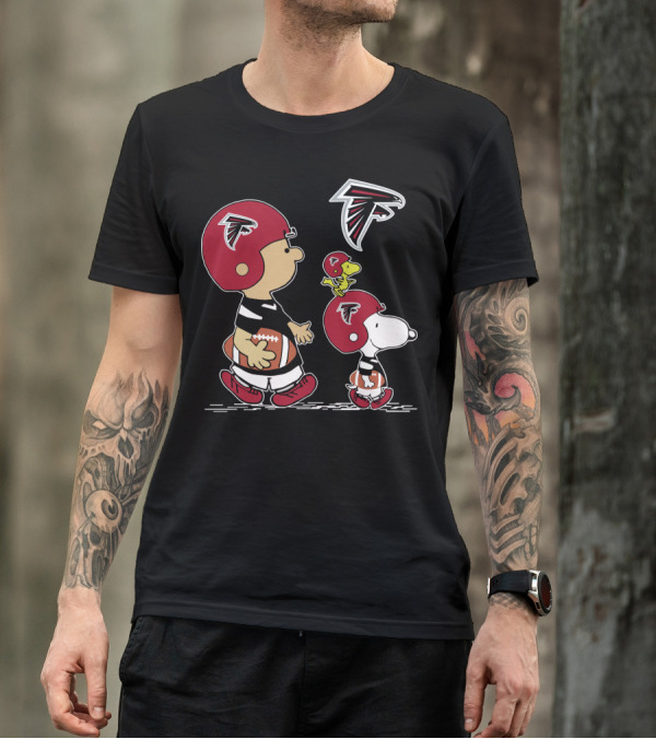 Falcons Snoopy Charlie Woodstock Football Team Gear T-Shirt