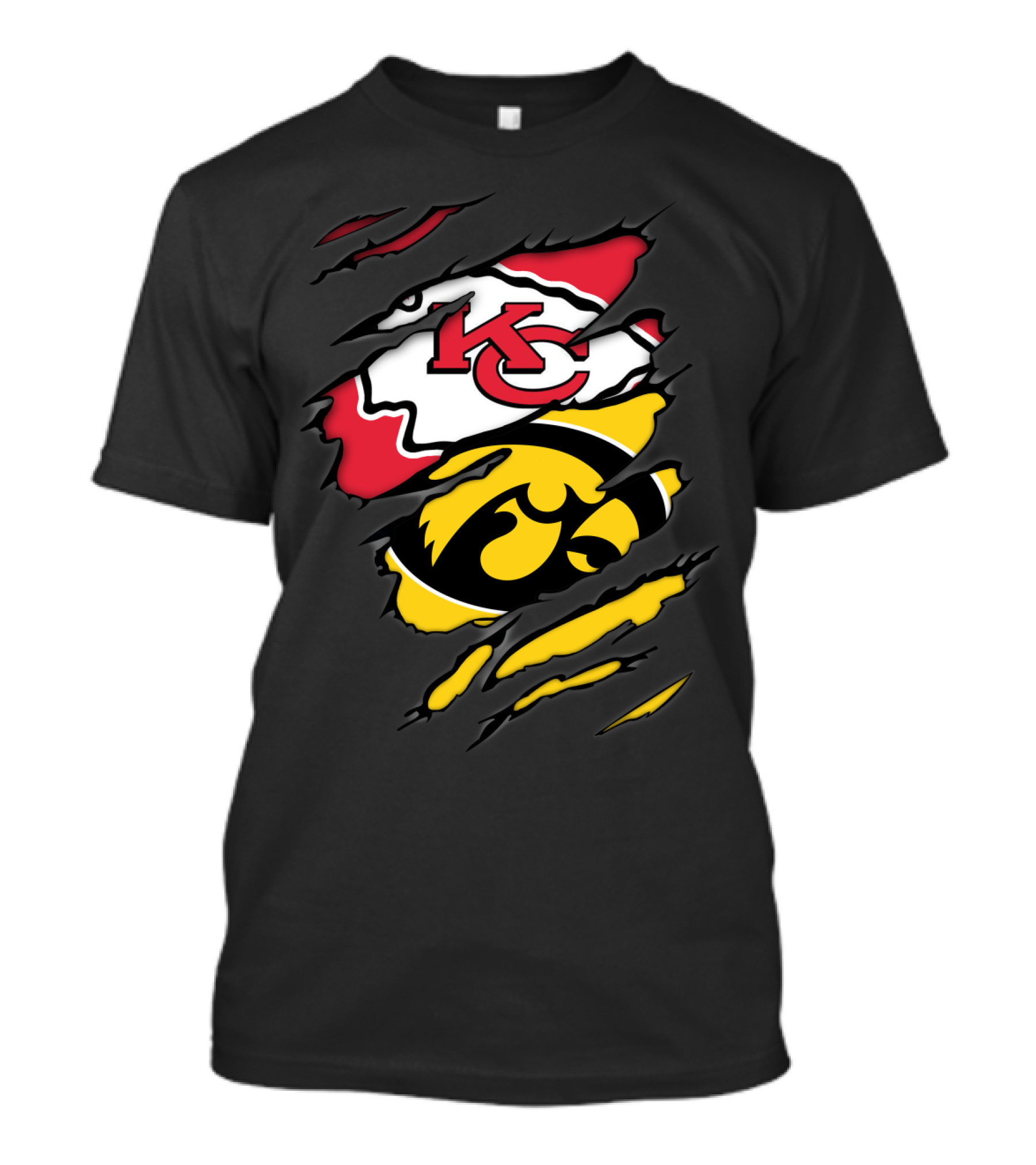 Chiefs Hawkeyes Kansas City Iowa Football Fans T-Shirt