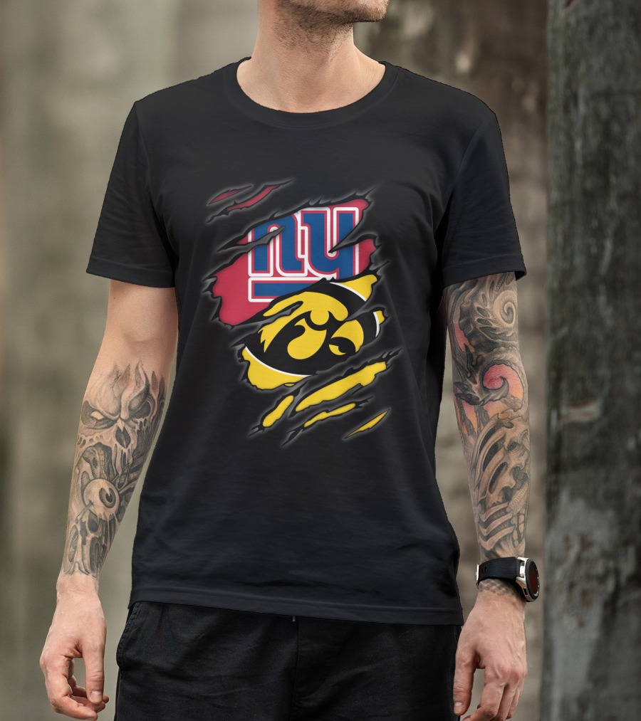 New York Giants Iowa Hawkeyes Crossover T-Shirt