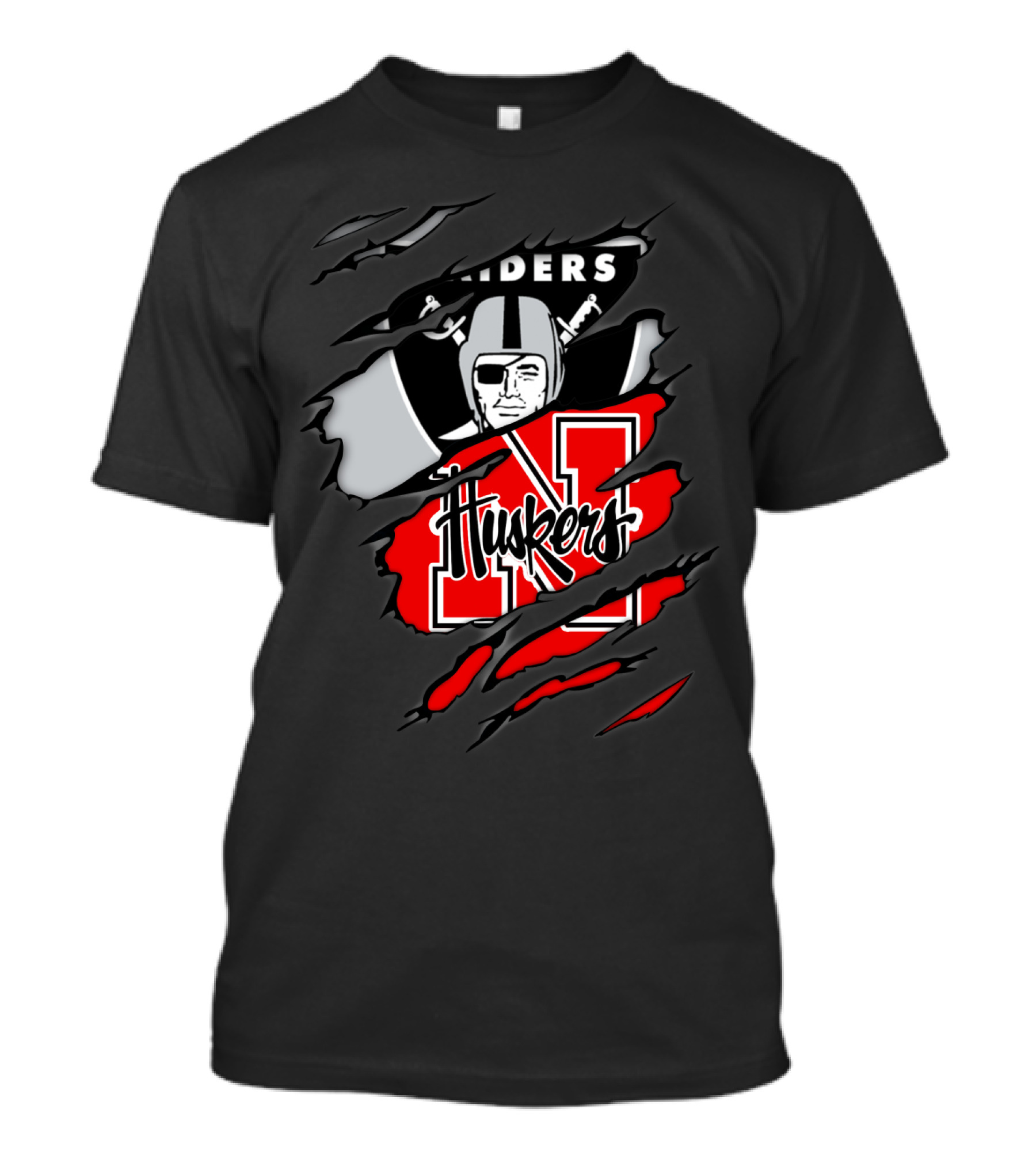 Raiders Huskers Torn Fusion T-Shirt