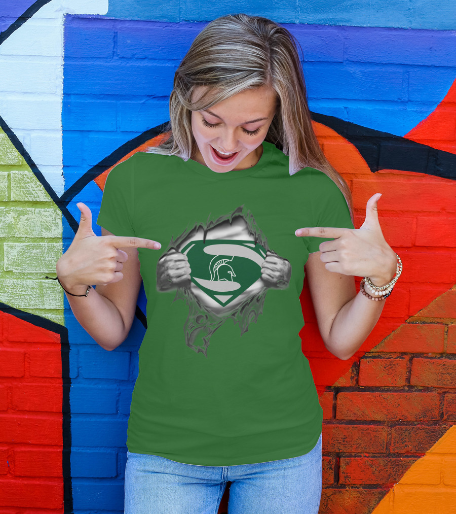 Spartans Super Man Shield Logo Tear-Away T-Shirt