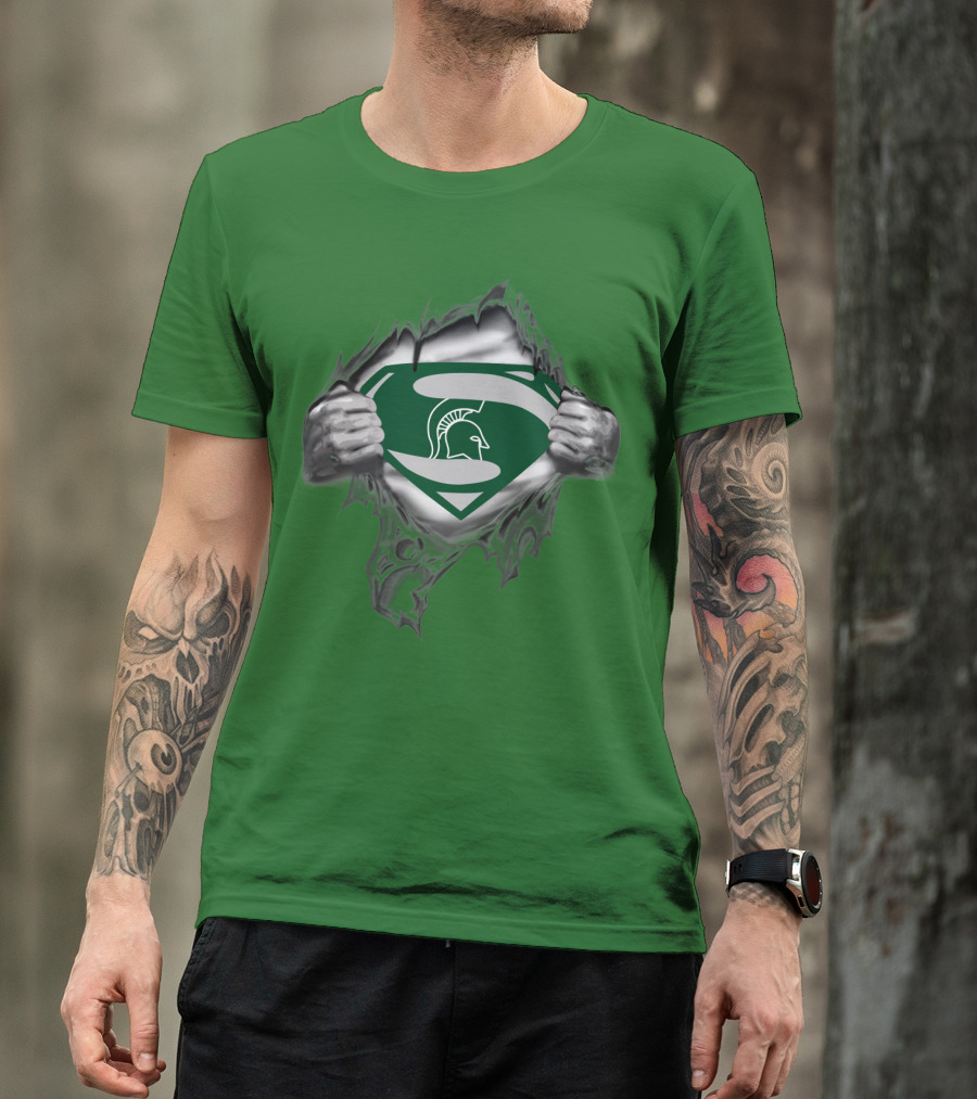 Spartans Super Man Shield Logo Tear-Away T-Shirt