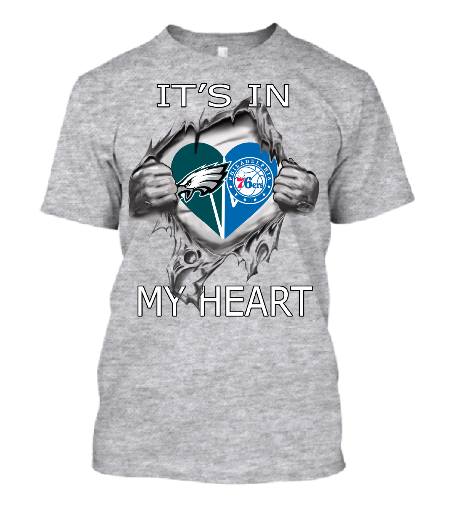 It's In My Heart Philadelphia Eagles 76ers T-Shirt