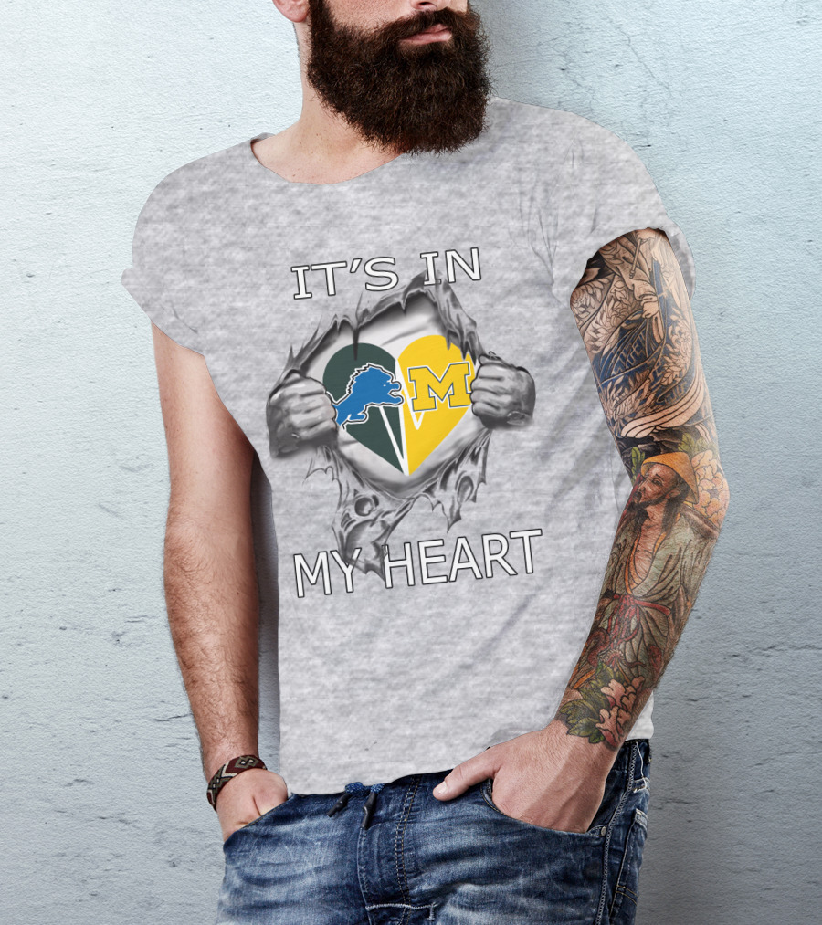 Lions Michigan It's In My Heart T-Shirt