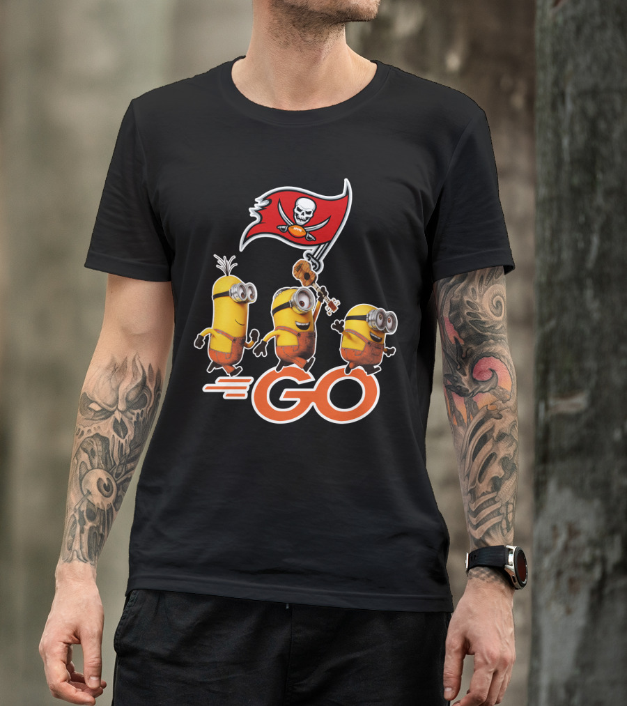 Buccaneers Minions GO Flag Football Skulls T-Shirt