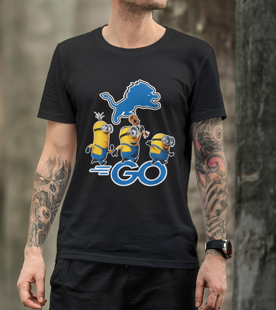 Detroit Lions Minions Go T-Shirt