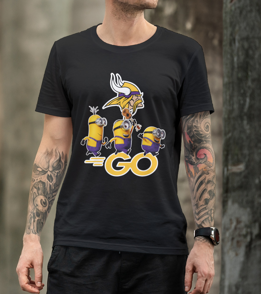 Minions Go Vikings Football Fan T-Shirt