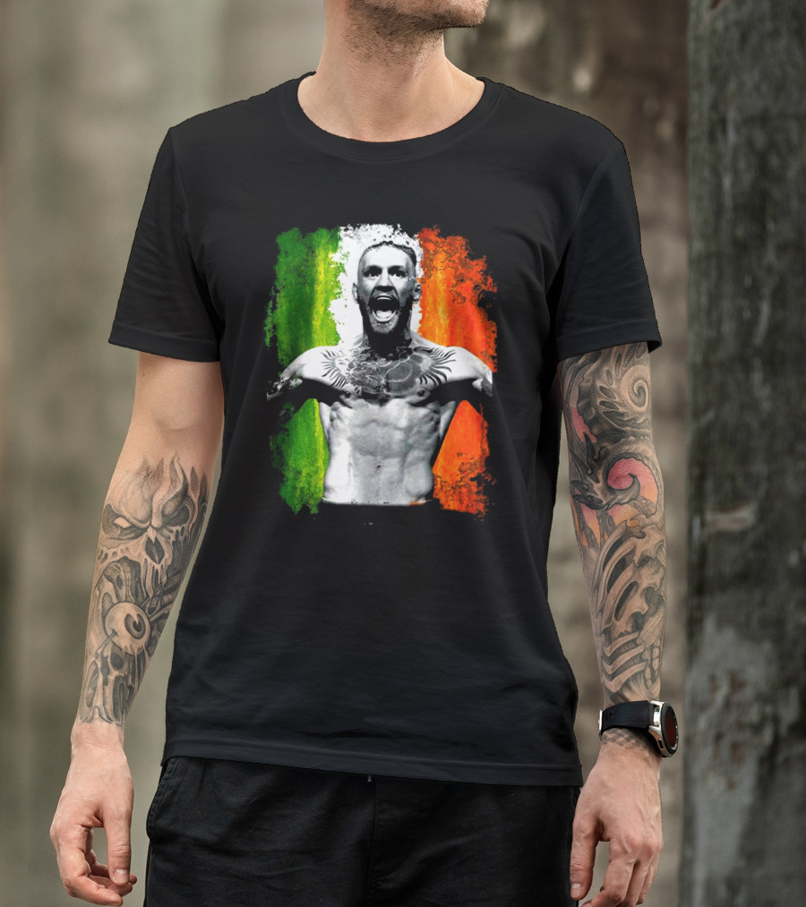 Conor Mcgregor Irish Flag Tribute Athlete T-Shirt