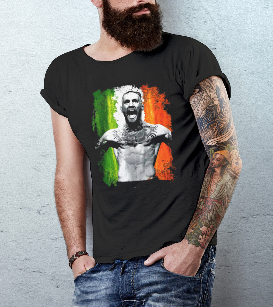 Conor Mcgregor Irish Flag Tribute Athlete T-Shirt