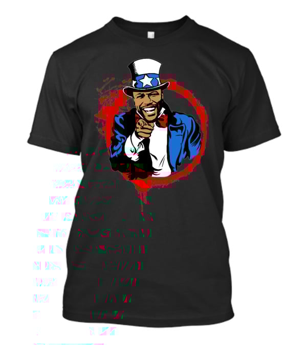 Mayweather Points Uncle Sam Red Circle T-Shirt