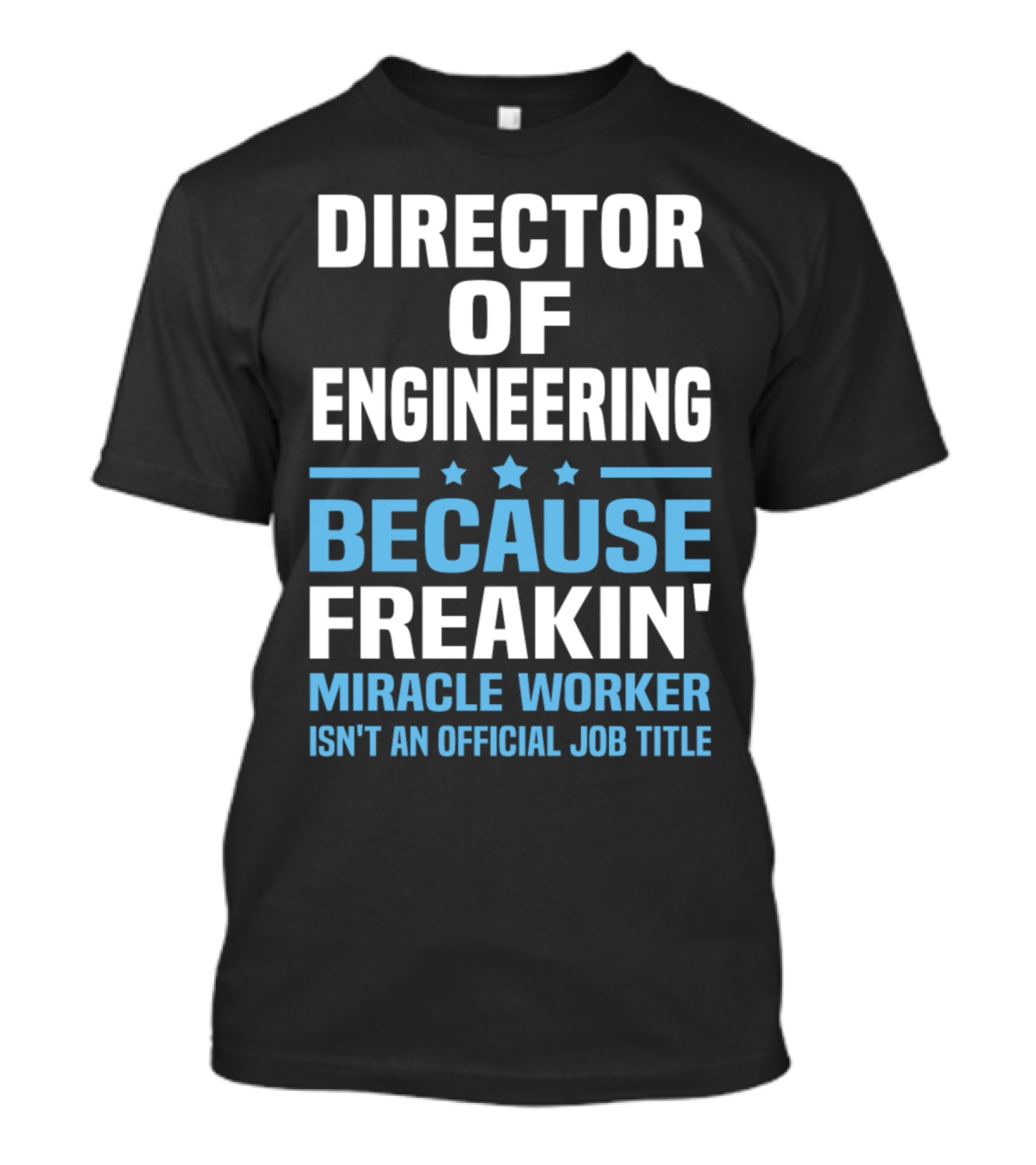 Director Of Engineering Because Freakin' Miracle Worker Isn't An Official Job Title T-Shirt