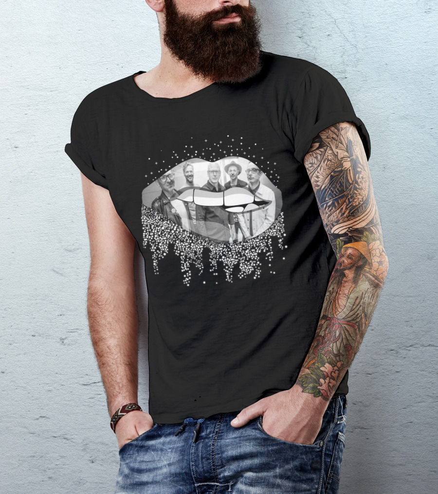 Bad Religion Band Glittering Lips Photo T-Shirt