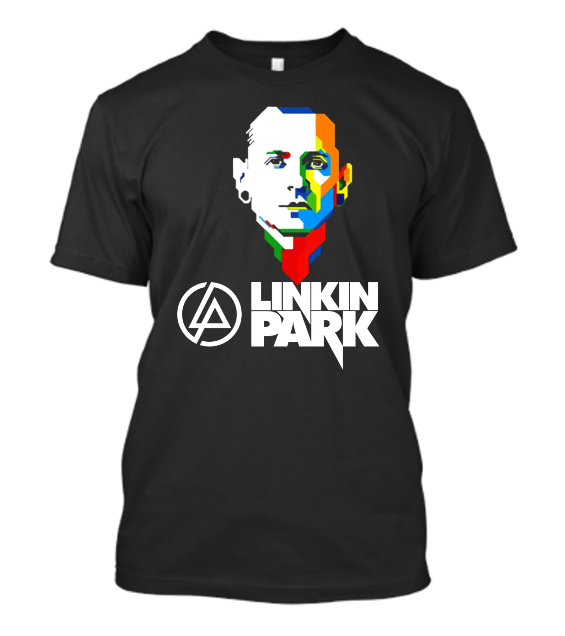 Linkin Park Colorful Face Logo And Iconic T-Shirt