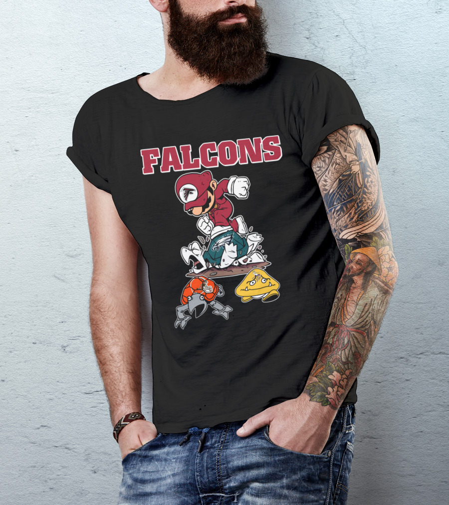 Falcons Mario Style Football Rivalry T-Shirt