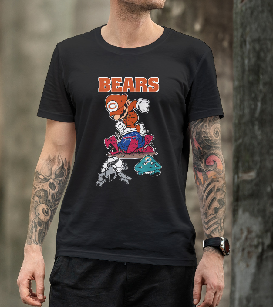 Bears Chicago Football Gamer Crossover T-Shirt