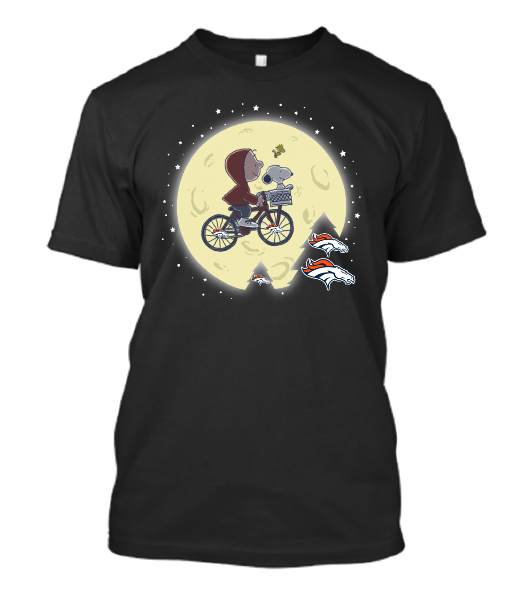 Denver Broncos Snoopy Et Moon Ride T-Shirt