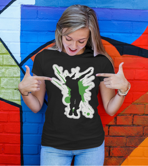 Silhouette Dab With Dynamic Green Splash - Dane Dab T-Shirt