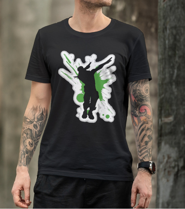 Silhouette Dab With Dynamic Green Splash - Dane Dab T-Shirt