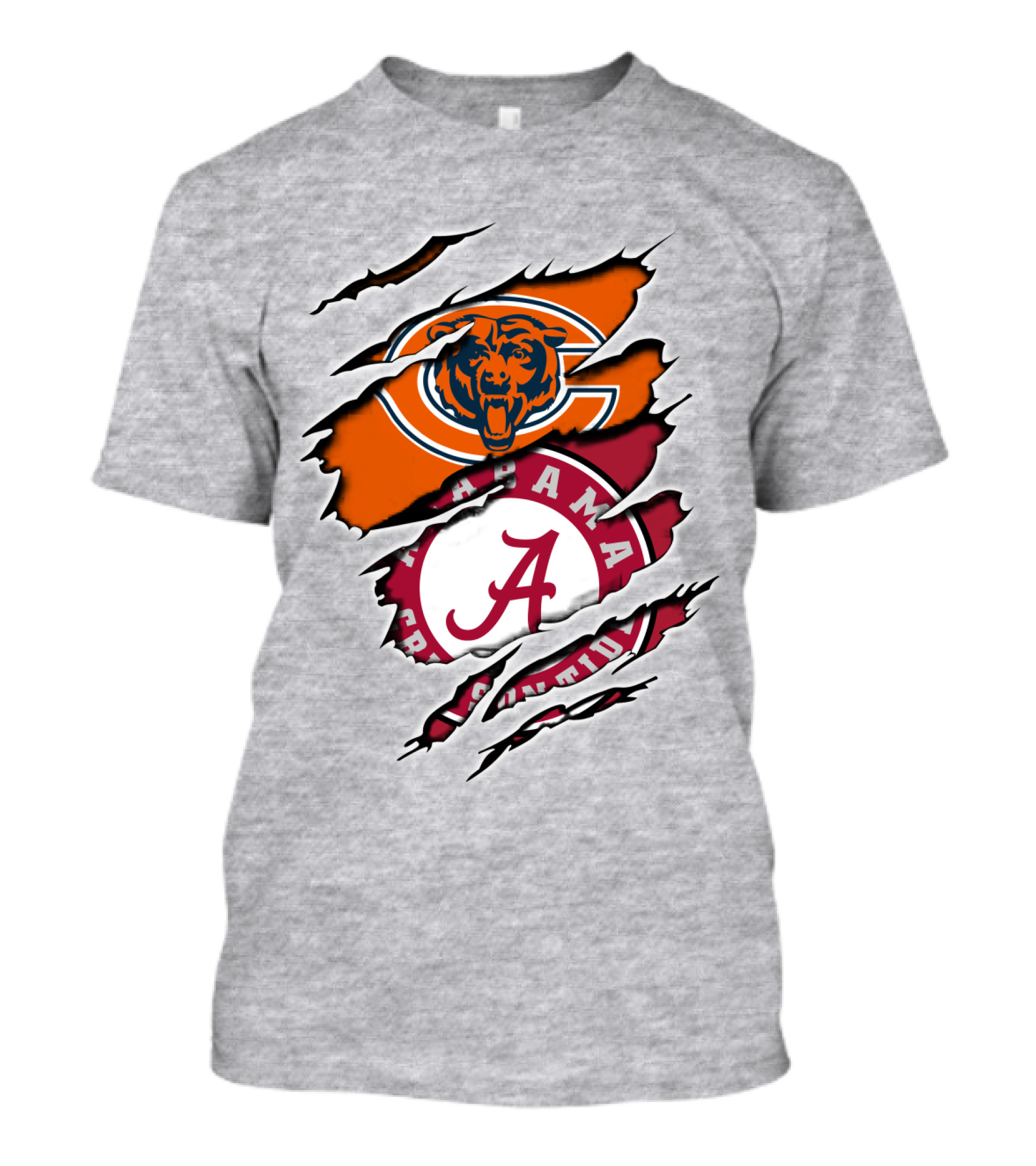 Chicago Bears Alabama Crimson Tide Football Fan Crossover T-Shirt