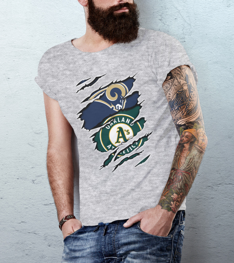 Rams Athletics Oakland A's Logo Clash T-Shirt