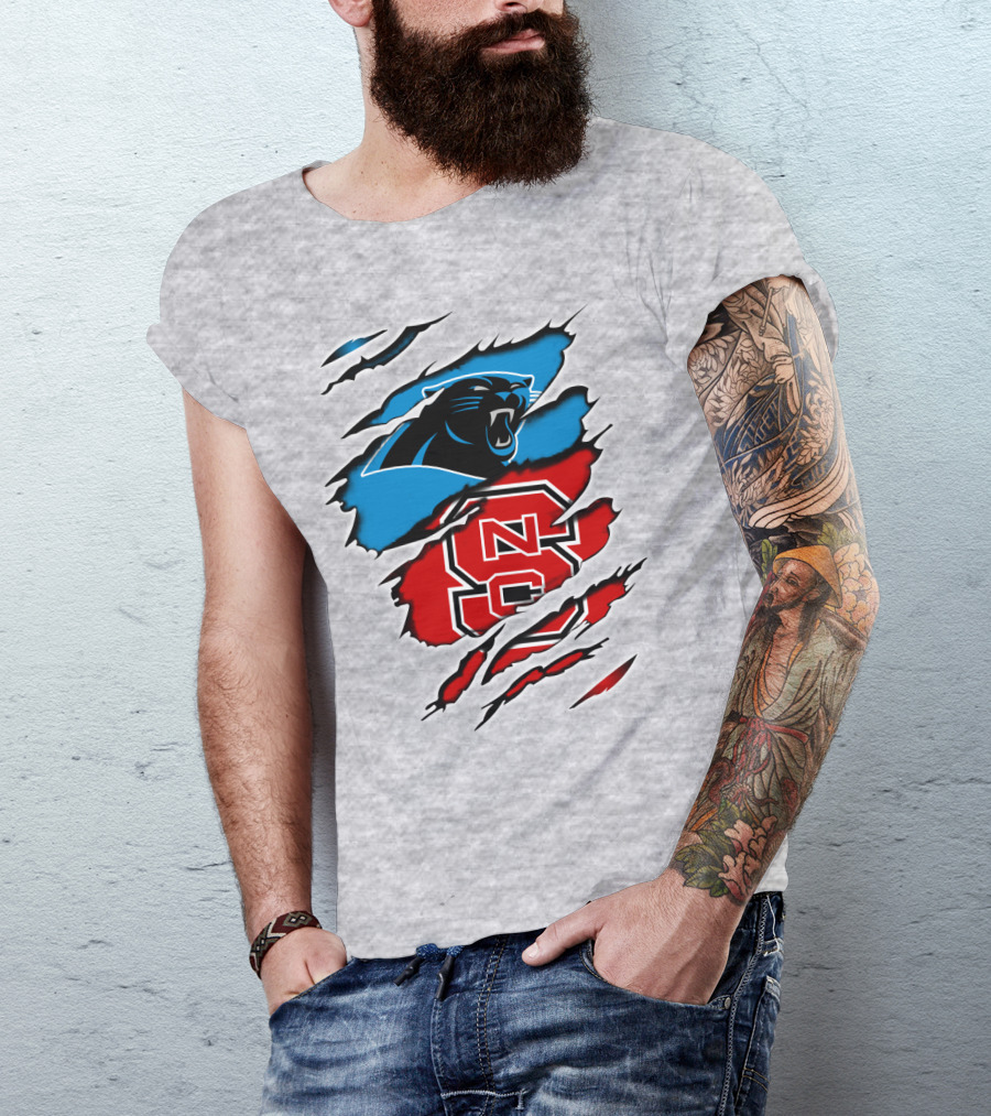 Panthers NC State NC Logos Claw T-Shirt