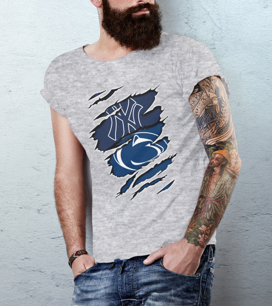 Yankees Penn State Logo Fusion T-Shirt