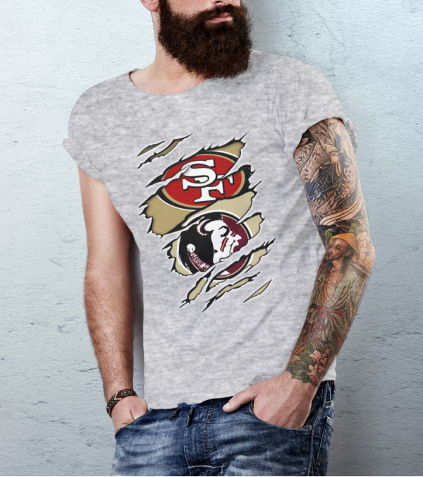 49Ers Seminoles SF Logo With Seminole Head T-Shirt