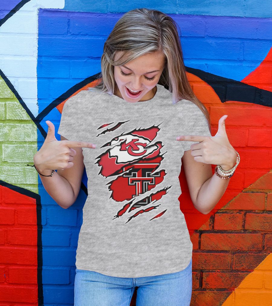 Kansas City Chiefs Texas Tech University Red Raiders Chiefs Texas T-Shirt