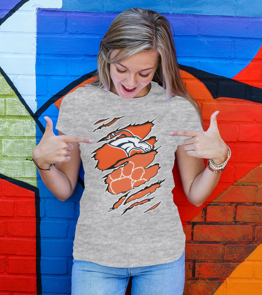 Broncos Clemson Paw Scratch T-Shirt