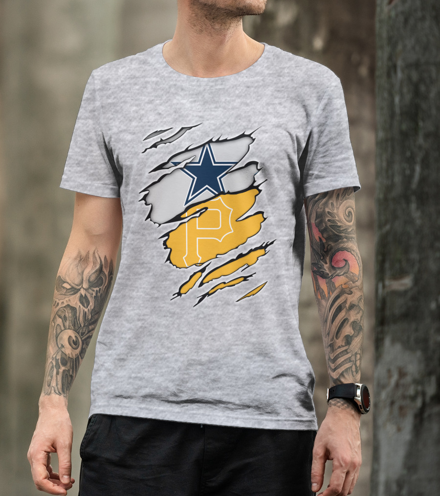 Dallas Cowboys Star Pittsburgh Pirates P Logo Fusion T-Shirt
