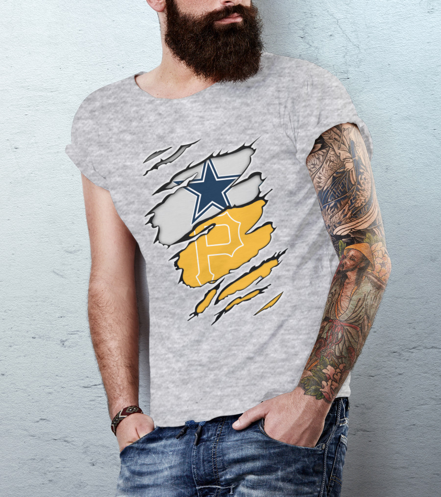 Dallas Cowboys Star Pittsburgh Pirates P Logo Fusion T-Shirt