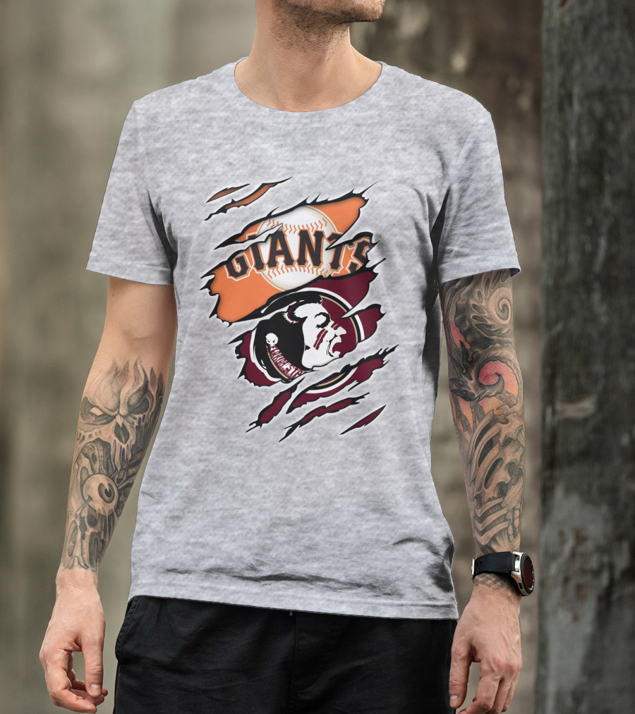 Giants Seminoles Baseball Native American Image Iconic T-Shirt