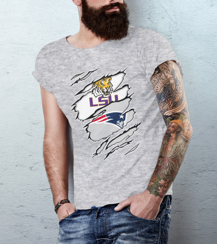 LSU Tigers Patriots Scratch Claw Marks T-Shirt