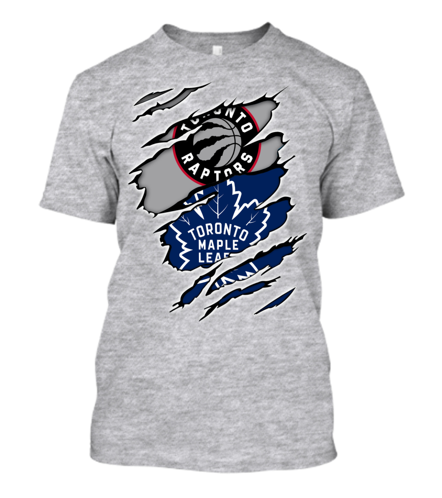 Toronto Raptors Maple Leafs Logo Mashup T-Shirt