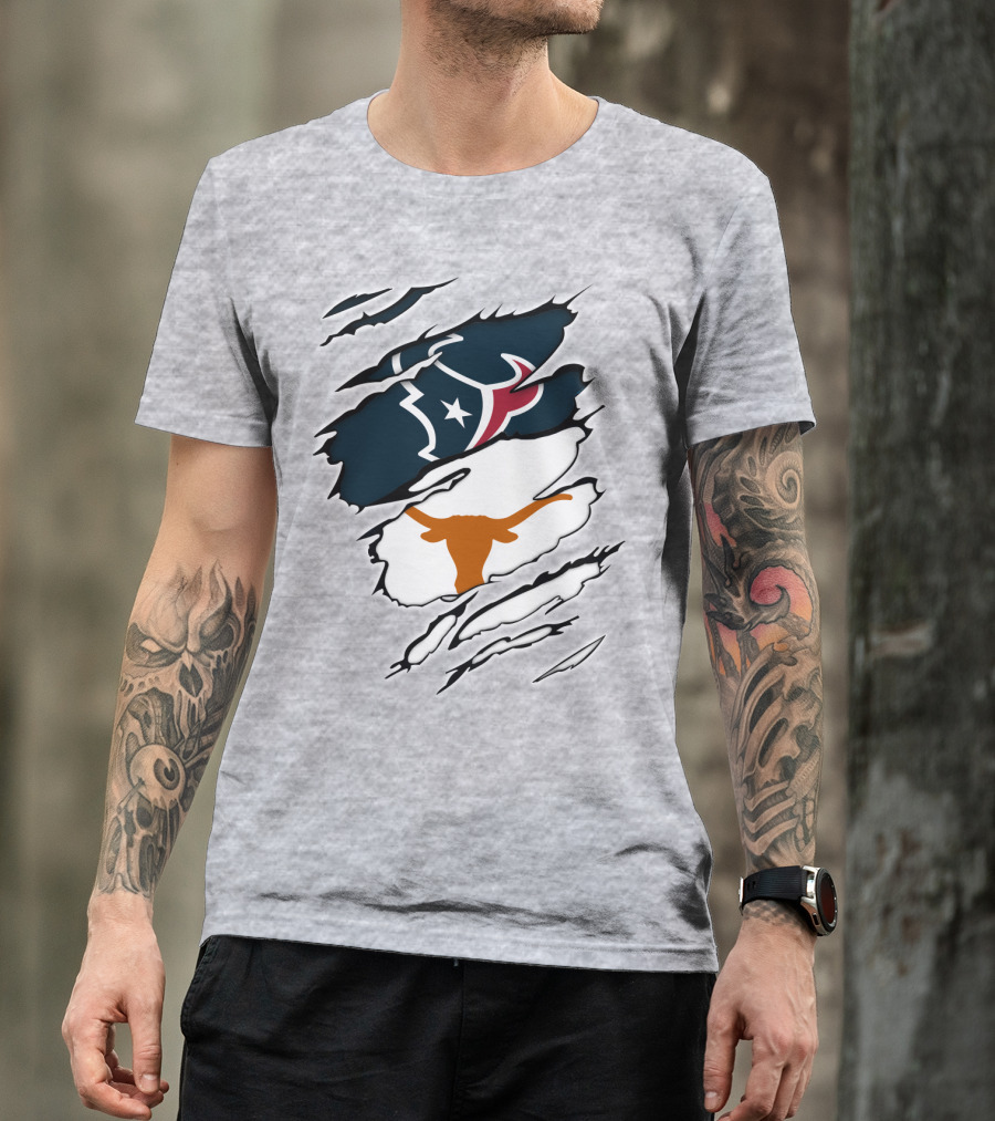 Texans Longhorns Logo Fusion T-Shirt